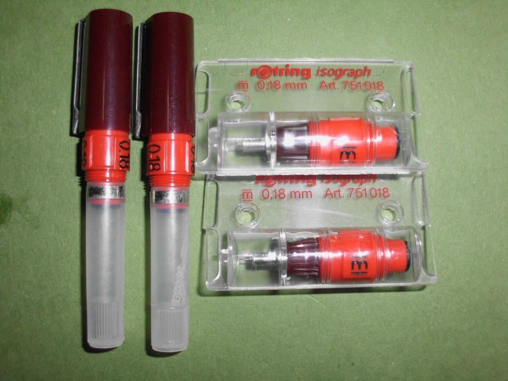 Rotring pen Isograph Art.751018-0,18mm-4st, Ophalen, Nieuw