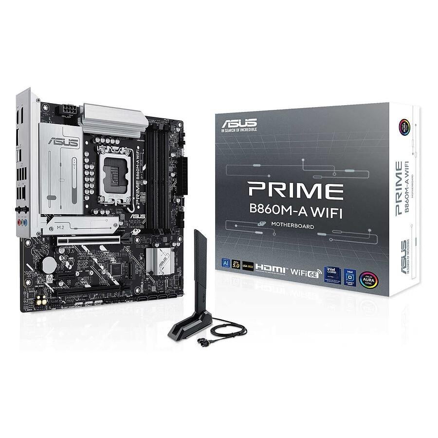 Asus PRIME B860M-A WIFI Carte mère LGA Socket 1851, Informatique & Logiciels, Cartes mères, Neuf, Intel, DDR5, Enlèvement