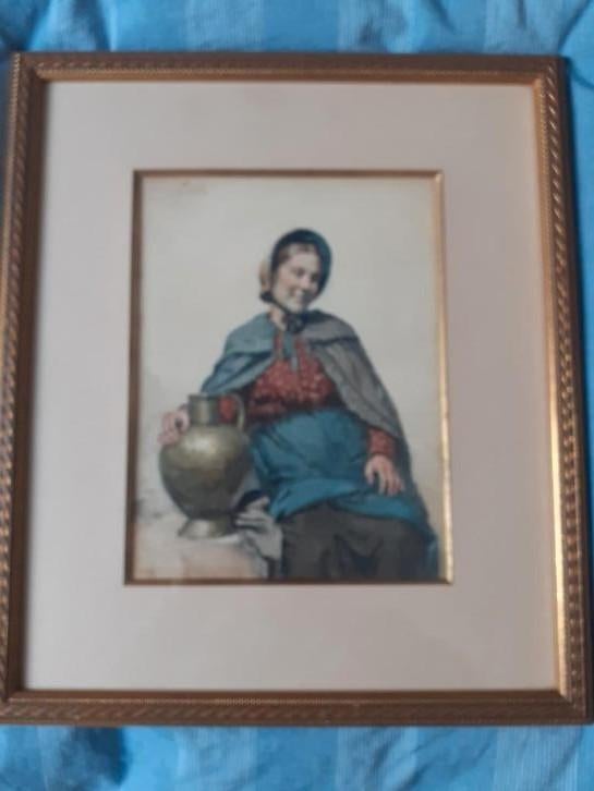 Aquarelle de Franz Meerts, Antiquités & Art, Enlèvement