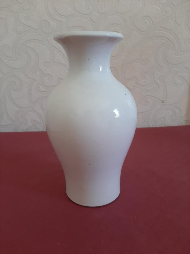 Vintage witte vaas–West Germany model 299-22 (jaren '60/'70), Ophalen of Verzenden, Zo goed als nieuw