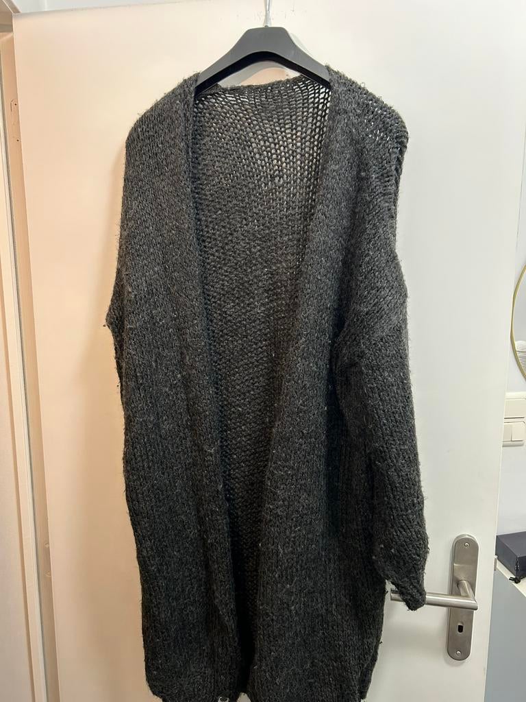 Lange Gebreide Vest Dames. TU, Ophalen of Verzenden, Zo goed als nieuw, Zwart