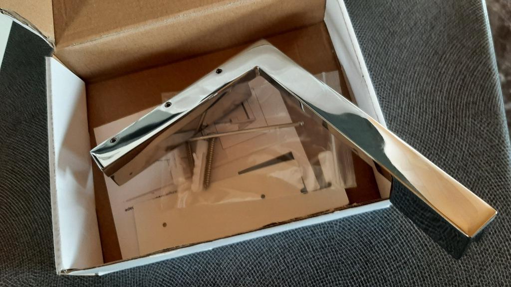 Doucheglas steunarm Chrome, Bricolage & Construction, Sanitaire, Enlèvement ou Envoi, Neuf, Chrome, Douche