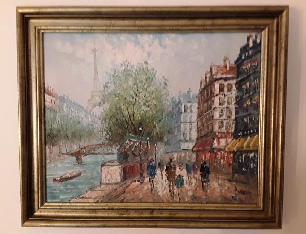 Splendide peinture de Caroline Burnett de Paris 1877-1950, Antiquités & Art, Art | Peinture | Classique, Enlèvement