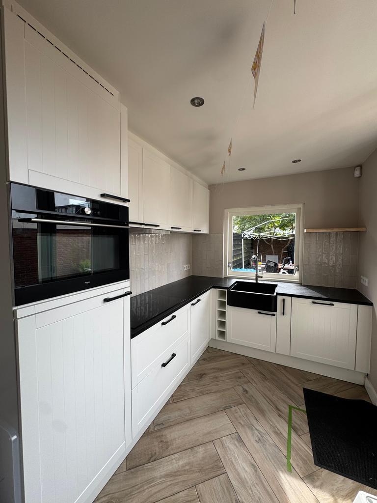 Zeer Nette Complete Hoekkeuken + Apparatuur + GEDEMONTEERD, Huis en Inrichting, Ophalen of Verzenden, Zo goed als nieuw, Hoekkeuken