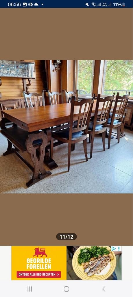 Eetkamer met buffetkast.Piece unique!, Ophalen, Zo goed als nieuw