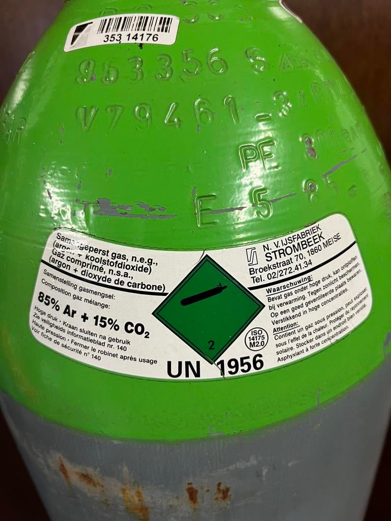 Te koop: volle gasfles 45L, Ophalen, Zo goed als nieuw