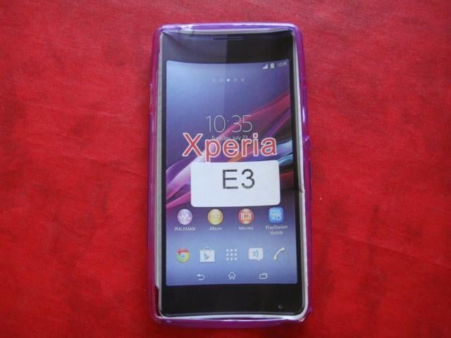 Coque plastique souple mauve Xperia E 3 Neuf., Télécoms, Envoi