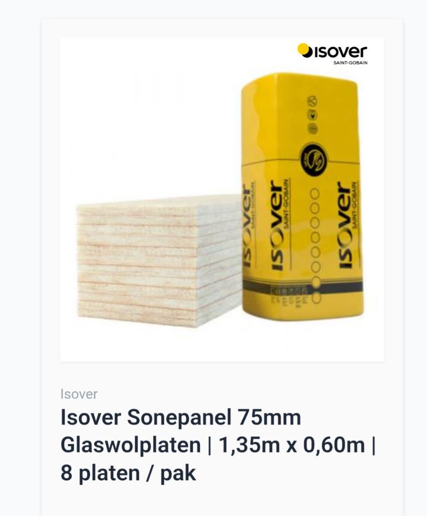 Isover isolatie, Doe-het-zelf en Bouw, Ophalen, 4 tot 8 cm, Nieuw, Muurisolatie