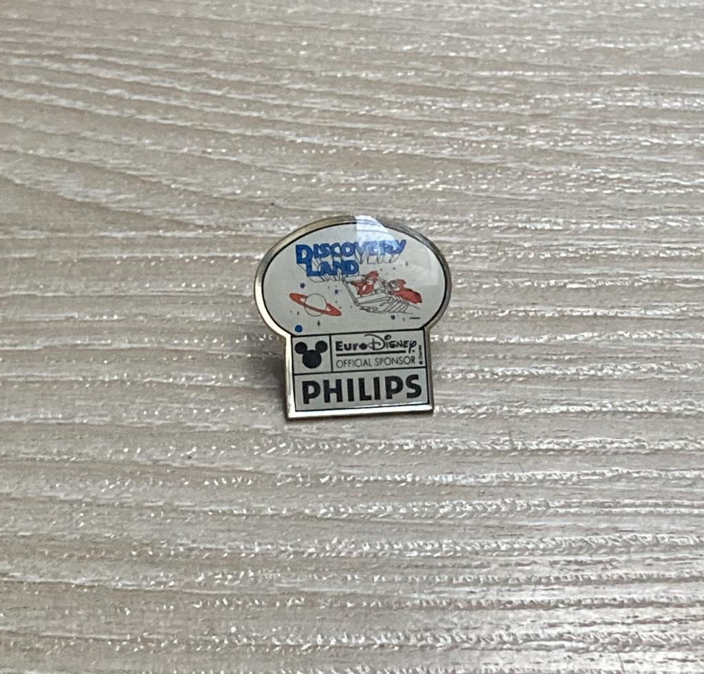 PIN - EURO DISNEY - DISCOVERYLAND - PHILIPS, Envoi, Utilisé, Autres sujets/thèmes, Insigne ou Pin's