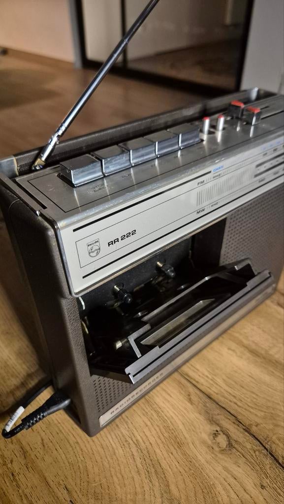 Philips RR222 radiocassette années 70 parfait état, Enlèvement ou Envoi, Radio