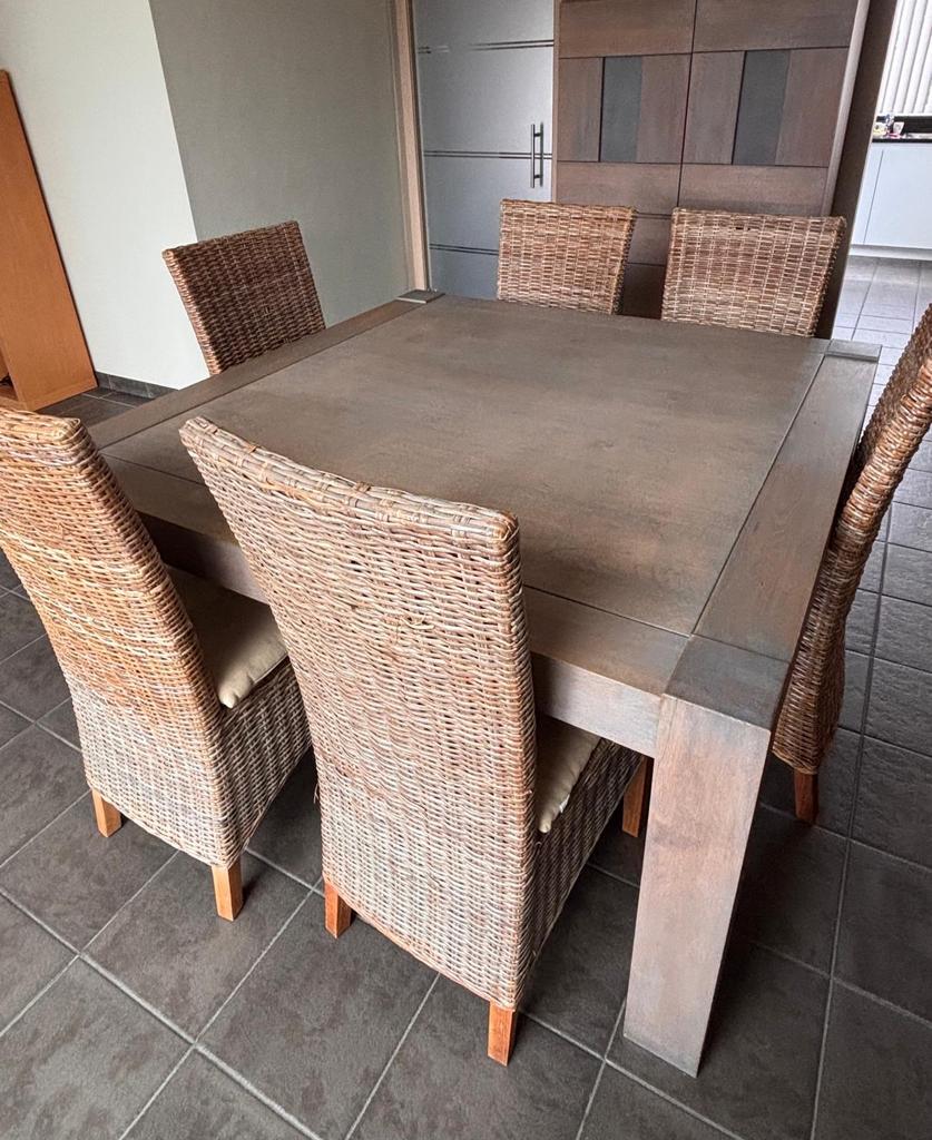 6 chaises en osier, Maison & Meubles, Enlèvement, Comme neuf