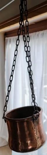 metaal bloempot (suspensie), Ophalen, Gebruikt, Overige materialen, Overige typen