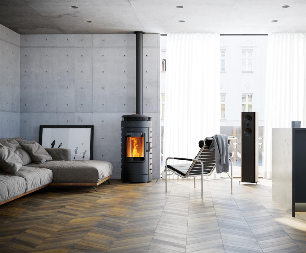 Pelletkachel Austroflamm Ella  ROND, ROBUUST EN MOOI, Huis en Inrichting, Woonaccessoires | Overige, Nieuw, Overige materialen