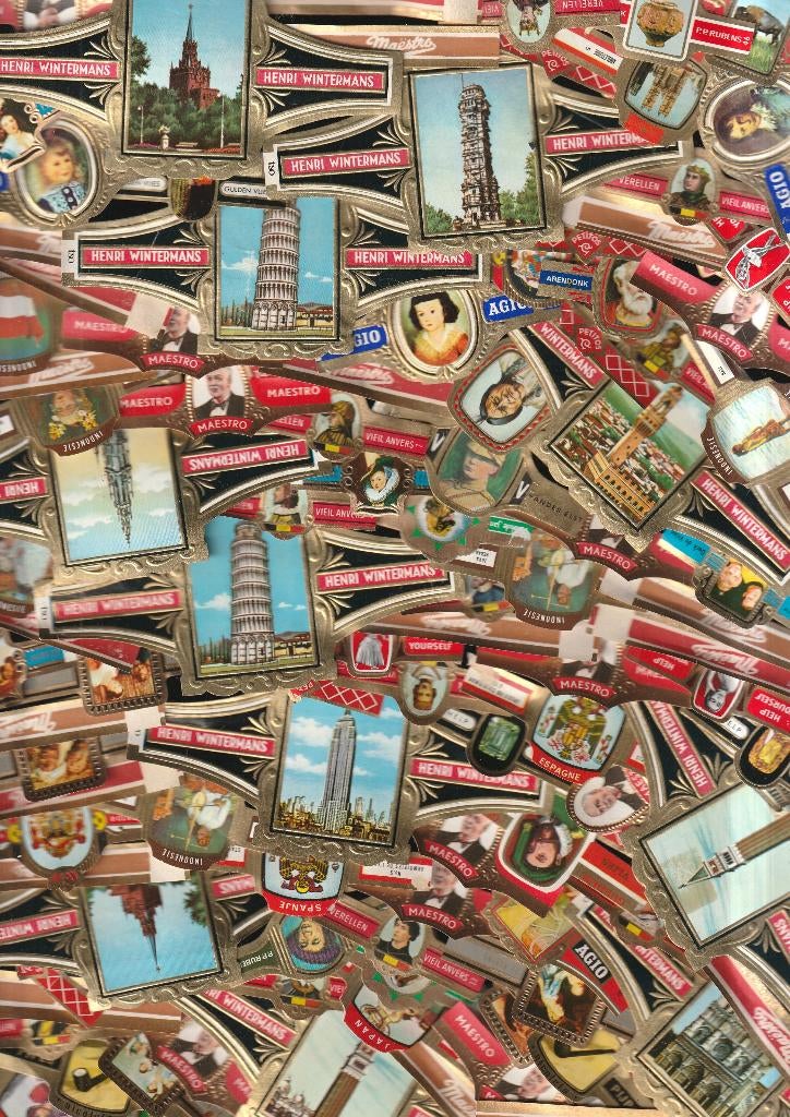 lot van 1000 stuks oude sigarenbandjes van varia ,,,, Ophalen of Verzenden, Gebruikt, Sigarenbandjes
