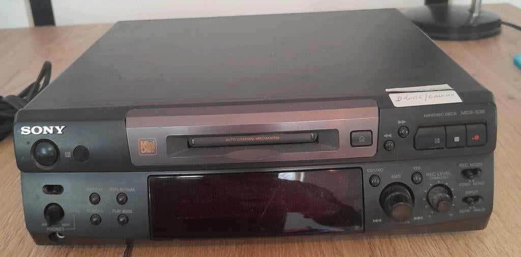 Sony MDS-S38 MiniDisc – Lecteur / Enregistreur MD, TV, Hi-fi & Vidéo, Enlèvement