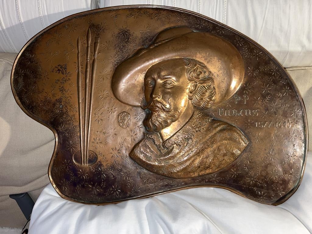 Belle palette Rubens en bronze cuivré 60x38cm, Enlèvement ou Envoi, Cuivre