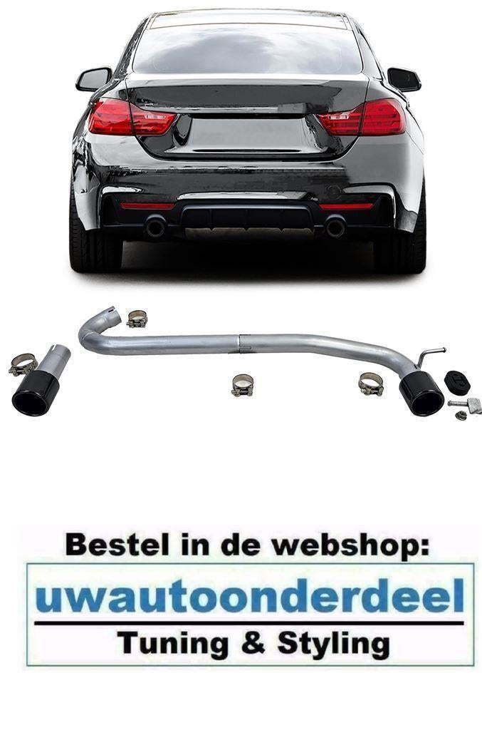Uitlaat Sierstuk Black Tip M4 435i Look Voor Bmw 4 serie F32, Auto diversen, Tuning en Styling, Verzenden