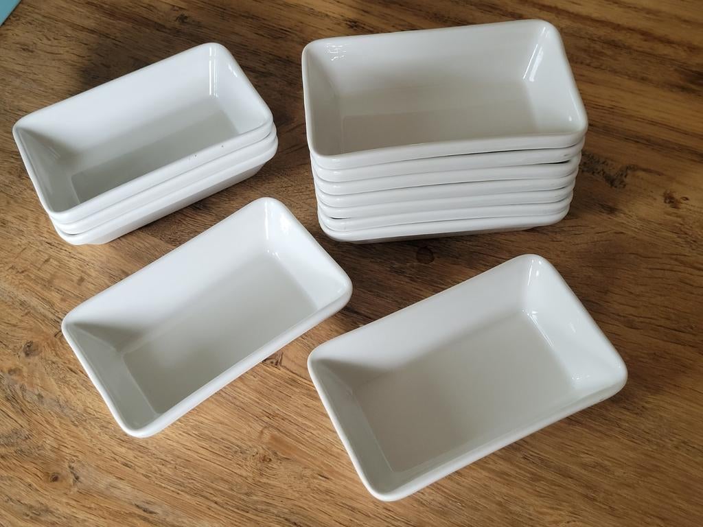 lot 12 raviers porcel. Sarreguemines/top qualité/émail blanc, Maison & Meubles, Cuisine | Vaisselle, Comme neuf, Récipient(s)