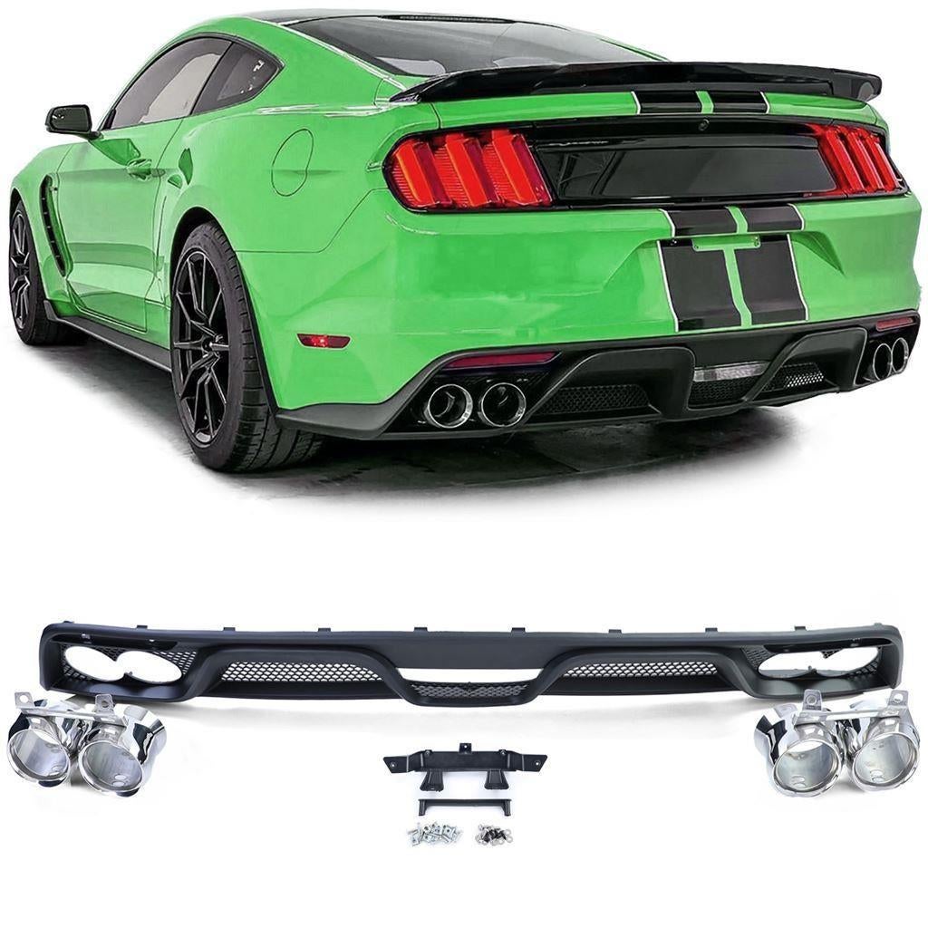 Diffuser Shelby GT350 look Dubbele Uitaat Ford Mustang MK6, Verzenden