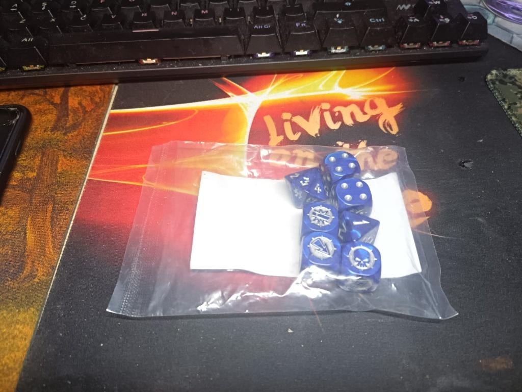 Blood Bowl Blue dice set 2024, Ophalen of Verzenden, Nieuw, Warhammer, Accessoires
