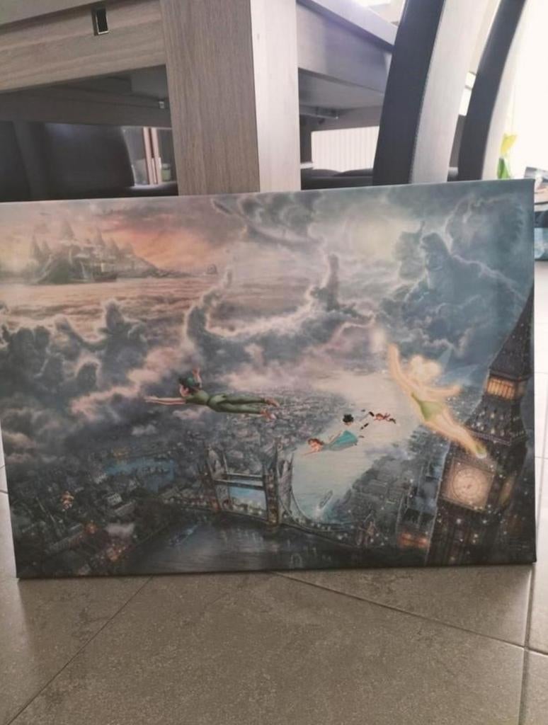 Canvas Disney's Peter Pan - London sky met Neverland, Collections, Enlèvement ou Envoi