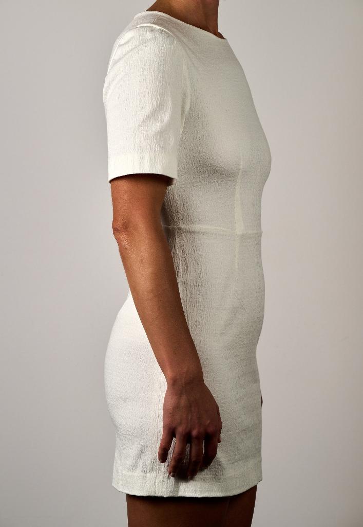 Robe courte stretch blanche en coton italien Taille S-M, Vêtements | Femmes, Neuf, Taille 38/40 (M), Au-dessus du genou, Blanc