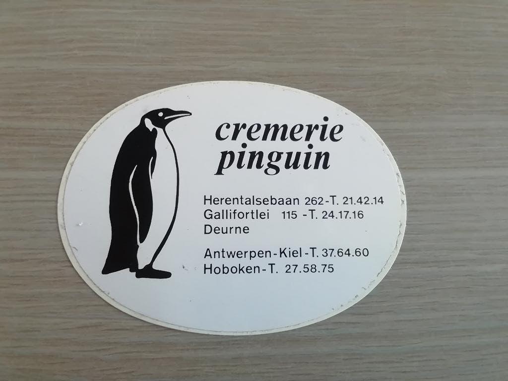 Sticker crémerie pinguin Deurne, Verzamelen, Ophalen of Verzenden