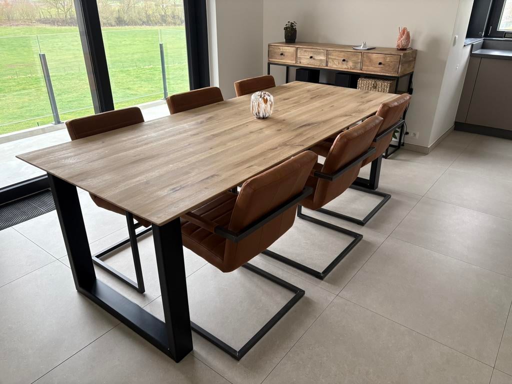 Table chêne naturel, Maison & Meubles, Enlèvement, Neuf, Carré, Chêne