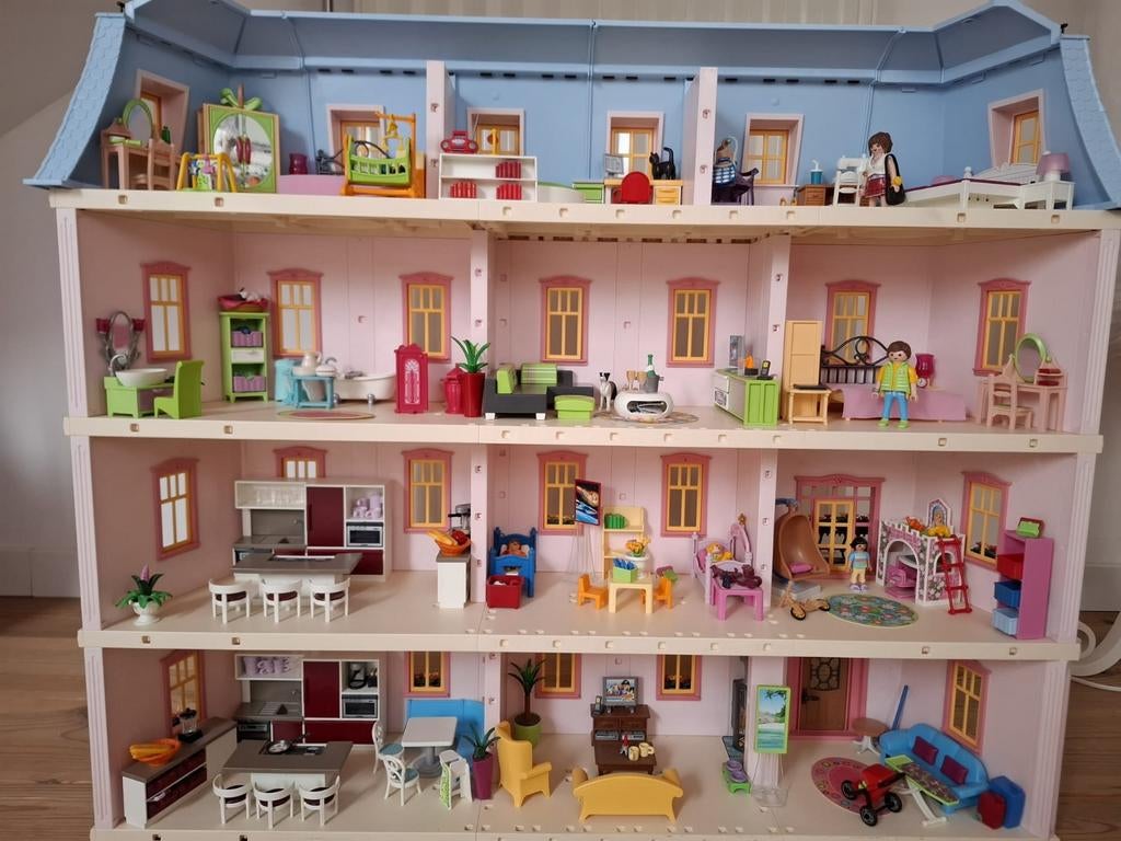 Playmobil: Groot herenhuis met meubels, Verzamelen, Poppenhuizen en Toebehoren, Ophalen, Gebruikt, Poppenhuis