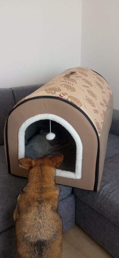 Hondenmand, tunnel / Panier pour chien, tunnel, Ophalen, Zo goed als nieuw, Polyester