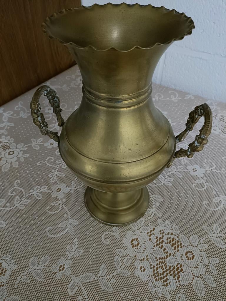 Koperen vaas met 2 handvatten uniek exemplaar, Antiek en Kunst, Antiek | Brons en Koper, Koper, Ophalen