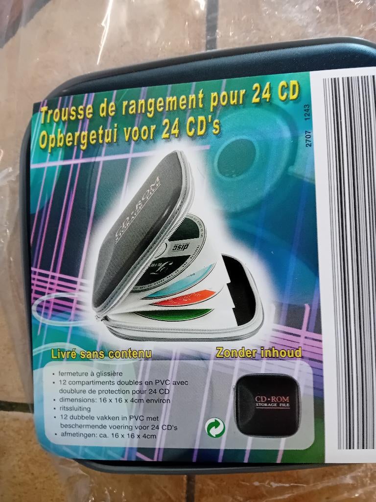 Étui de rangement pour 24 CD, DVD, Enlèvement, Neuf, dans son emballage