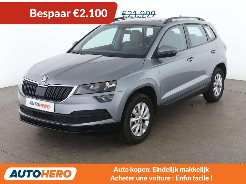Skoda Karoq 1.5 TSI ACT Ambition (bj 2019, automaat), Auto's, Lichtsensor, 5 zetels, 150 pk, Zilver of Grijs