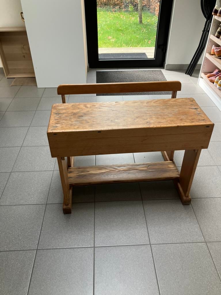 Vintage kleuterbureau schoolbank kleuters, Enlèvement, Utilisé