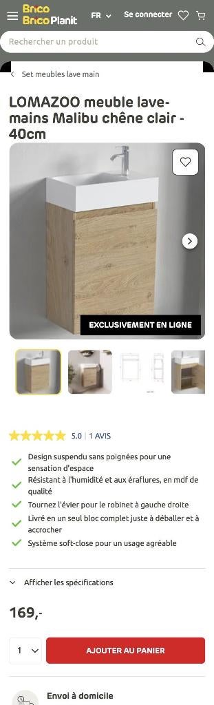 meuble lave main, Enlèvement, Neuf