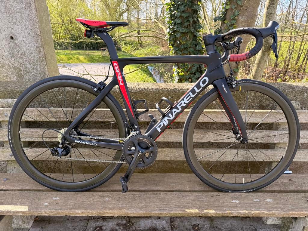 Pinarello Gan full carbon stuur en wielen mavic sl40 carbon, Fietsen en Brommers, Ophalen, Zo goed als nieuw, Carbon
