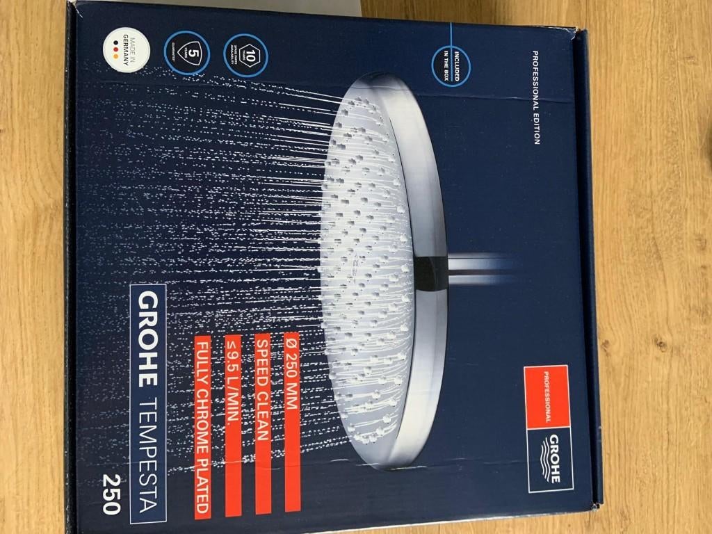 Regendouche Grohe Tempesta, Ophalen, Nieuw, Chroom, Douche