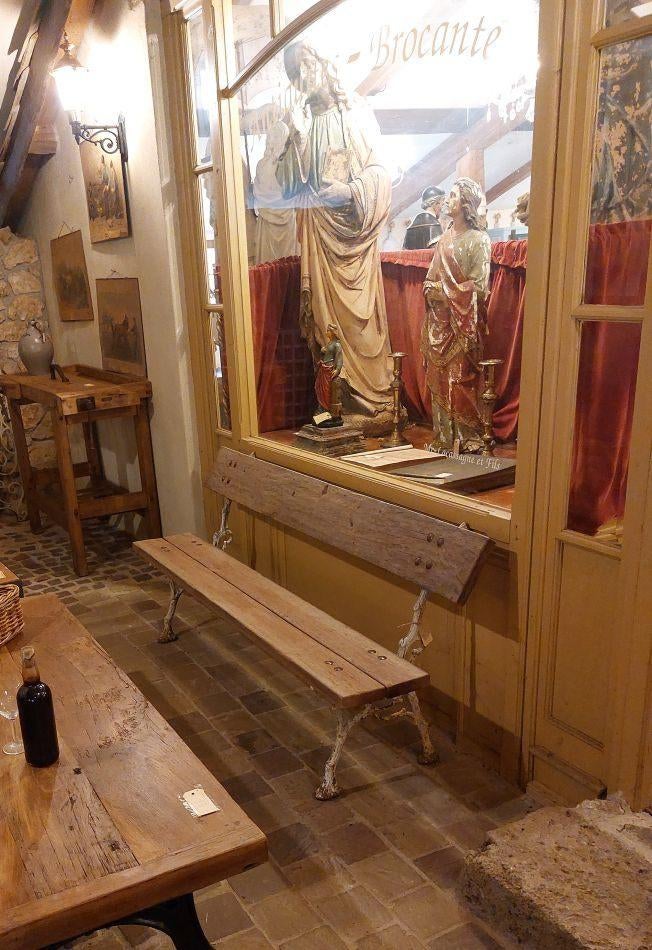 banc de jardin ancien décoratif avec cadre en fonte, Antiquités & Art, Enlèvement