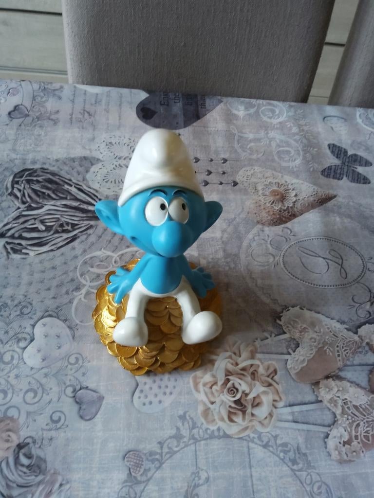 Smurfen spaarpot van hars, Verzamelen, Smurfen, Ophalen of Verzenden, Zo goed als nieuw, Overige typen