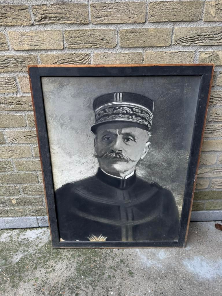 Wo1 zeer grote kader generaal FOCH, Ophalen of Verzenden