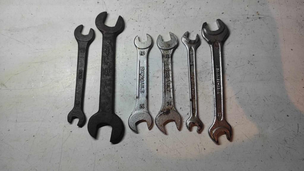 Oldtimer oude steeksleutels gereedschap toolset, Ophalen, Mercedes-Benz
