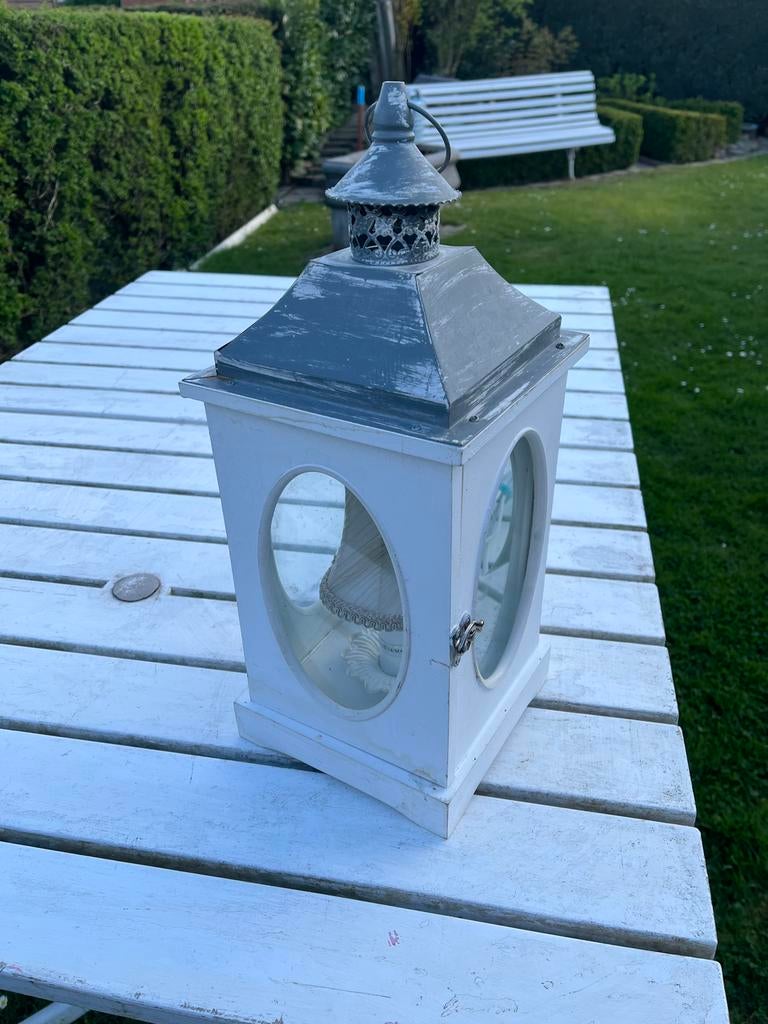 Lanterne.   Vintage, Jardin & Terrasse, Éclairage extérieur, Utilisé, Bois, Moins de 50 watts, LED, Enlèvement