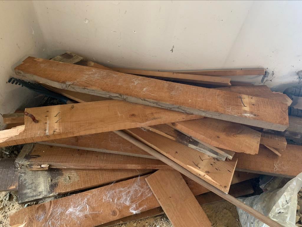 Hout, chevronbalken, Ophalen, Gebruikt, Balken