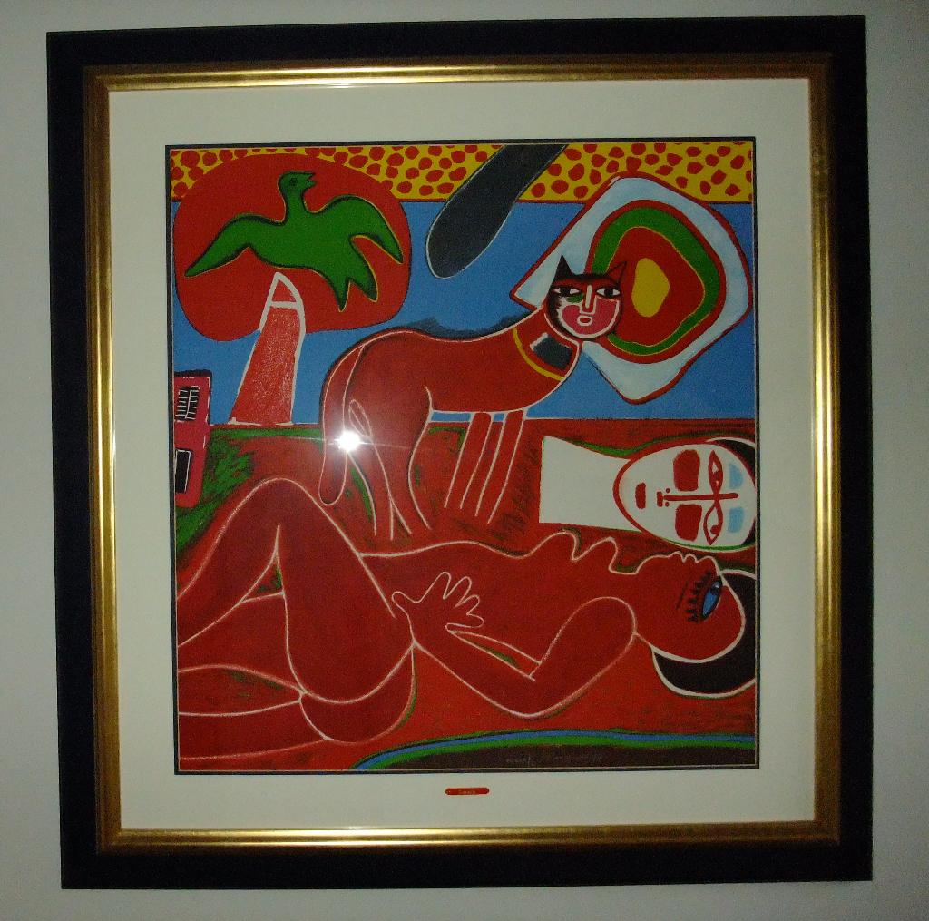 TOP: kleurenlitho Corneille: Grand nu rouge... - 1997, Antiek en Kunst, Kunst | Litho's en Zeefdrukken, Ophalen