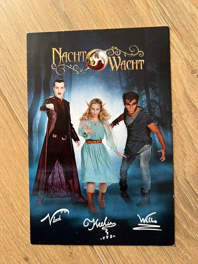 Kaartje met handtekeningen van De Nachtwacht, Ophalen of Verzenden, Nieuw, Foto of Kaart, Gesigneerd