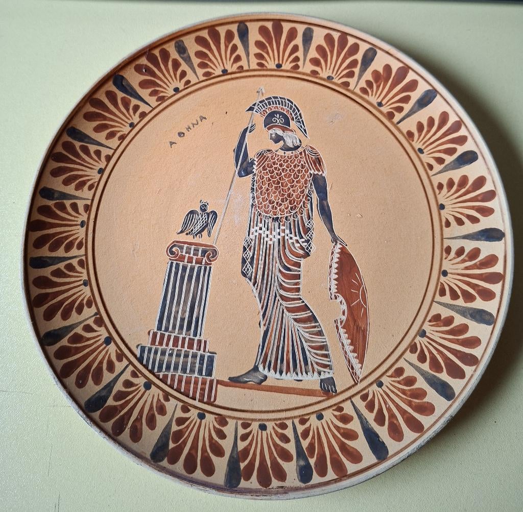 Assiette en poterie grecque, Antiquités & Art, Enlèvement ou Envoi
