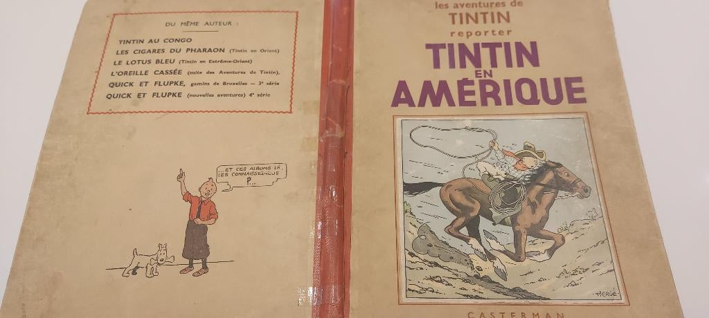 Tintin en Amérique, Collections, Enlèvement, Tintin, Utilisé, Livre ou Jeu