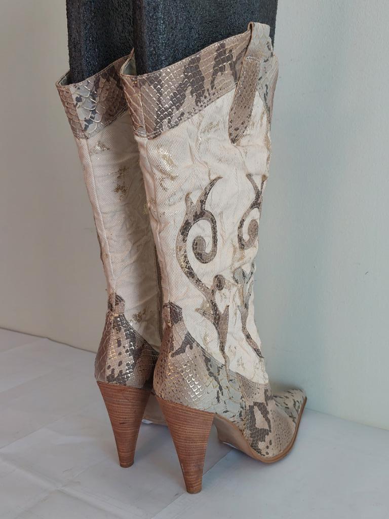 43C* KEN sexy westernlaarzen (38), Hoge laarzen, Verzenden, Wit, Nieuw