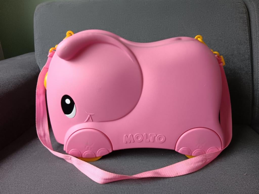 Kinderkoffer olifant, Handtassen en Accessoires, Koffers, Hard kunststof, Minder dan 50 cm, Zo goed als nieuw, Minder dan 35 cm