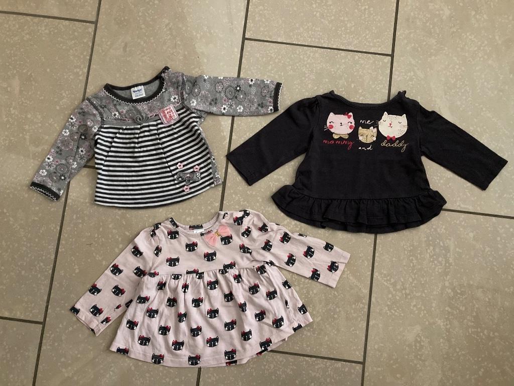 T-shirts lange/korte mouwen baby meisje maat 68 (6 maanden), Enlèvement, Fille